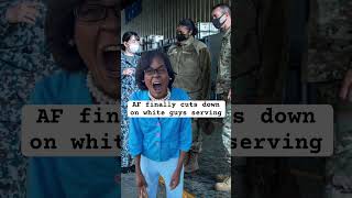 Air Force successfully reduced white males serving shorts military woke dei memes [upl. by Lerat]