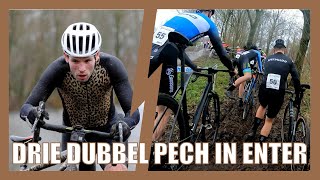 DRIE DUBBEL PECH en STERKE BENEN in Enter  Nat veldrit nr 9 cyclocross [upl. by Andrey]