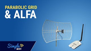 Long Range WiFi Kit Explained  24dBi Parabolic Grid Alfa 1000mW amp Cable [upl. by Corbin]