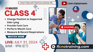 CNA Class 4 Livestream Essential Positioning Foot amp Mouth Care amp Respirations Live Class 🦶 [upl. by Otokam]