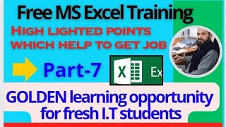 online free excel training  MS excel course  MS Excel  MS Office [upl. by Roldan588]