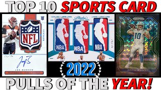 TOP 10 SPORTS CARD PULLS OF THE YEAR 2022 [upl. by Benedict]