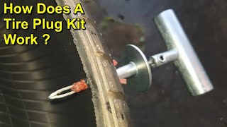 Tire Plug Puncture Repair Kit  How Does it Work [upl. by Pages272]