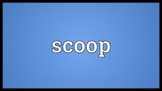 Scoop Meaning [upl. by Nortad]