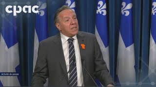 Le PM du Québec François Legault s’adresse aux journalistes – 26 septembre 2024 [upl. by Kirit835]