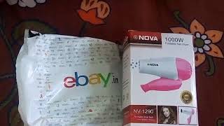 NOVA NV1290 1000 WATT HAIR DRYER UNBOXING amp REVIEW [upl. by Arlene122]