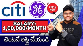 Latest job updates Citibank Hiring 2023  GEHealthcare Hiring  jobs in Telugu  VtheTechee [upl. by Airdnassac652]