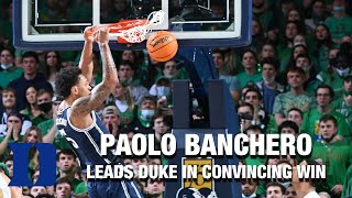 Paolo Banchero Leads Duke In Convincing Win [upl. by Kareem]