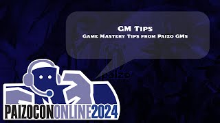 PaizoCon 2024 GM Tips [upl. by Froh]