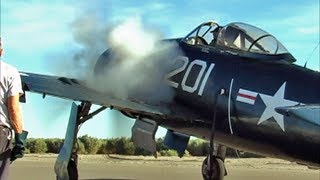 Grumman F8F Bearcat Flight Demonstration  MONSTER Pratt amp Whitney Radial Engine Sound [upl. by Cordi]