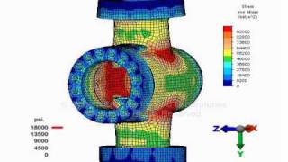 Full Finite Element Analysis of Pressurization Inside A Valve Body [upl. by Ailatan435]