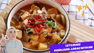 How to make Doenjang jjigae 🥘دوينجانج جيجيجاي [upl. by Prochora]