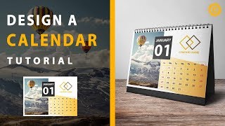 How to Create a Calendar  Desk calendar  Adobe Illustrator Tutorial [upl. by Ahset]