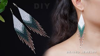 Fringe earring tutorial How to make Native American Style Earrings [upl. by Gothard131]