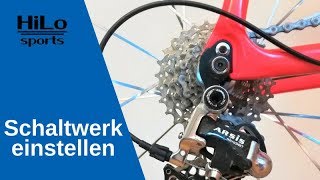 Fahrrad Schaltung HINTEN einstellen So stellst du dein SCHALTWERK richtig ein [upl. by Ozzie]