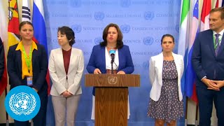 Georgia reaffirms its independence  Joint Stakeout  United Nations [upl. by Aidnac619]