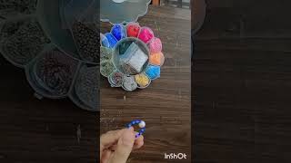 Colourful beads love rings 💍 Subscribe  crafterDaraksha [upl. by Anilosi]