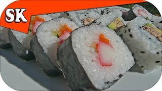 HOW TO MAKE ROLLED SUSHI  Sushi Recipe  巻き寿司 and 裏巻 [upl. by Heyman]