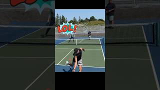 Pickleball highlight Clip  Shot of the day Behind the Back Shot  trick shot mid game [upl. by Ynitsed]