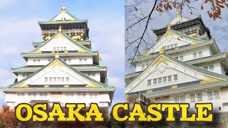 4K OSAKA CASTLE AUTUMN walking tour  Osaka Japan [upl. by Sanjiv]