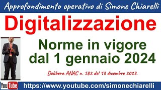 Digitalizzazione  Delibera ANAC n 582 del 13 dicembre 2023  in vigore dal 2024 22122023 [upl. by Ydisac]