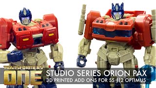 STUDIO SERIES ORION PAX  TRANSFORMERS ONE ADD ON KIT for SS 112 OPTIMUS PRIME [upl. by Ayirp]