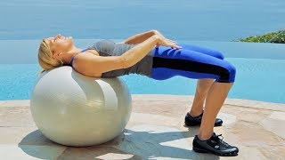 25 min Beginner  Intermediate Stability Ball Workout with Weights [upl. by Seafowl531]