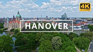 Hanover  Germany 🇩🇪  4K Drone Footage With Subtitles [upl. by Iclek836]