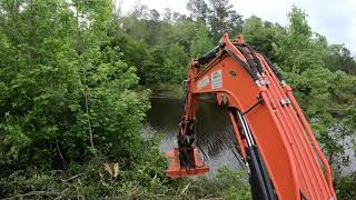 SNAKE POND FROM HELL Mulching 2000 Feet Of Pond Bank With MTL XC5 [upl. by Catina850]