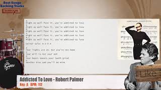 🥁 Addicted To Love  Robert Palmer Drums Backing Track with chords and lyrics [upl. by Anrahc]