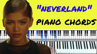 How To Play quotNeverlandquot  Piano Chords  Zendaya [upl. by Steffen130]