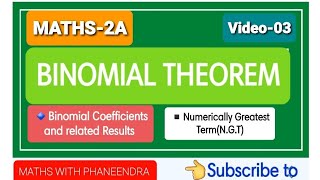 binomial theorem Coefficients numerically greatest term Largest binomial coefficient NGT [upl. by Ynamad]