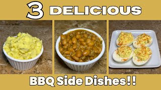 3 AMAZING BBQ SIDE DISHES POTATO SALAD BAKED BEANS DEVILED EGGS [upl. by Sylvanus680]