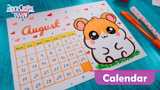 DIY  AUGUST Calendar  Bullet journal decoration organization ideas [upl. by Nuawtna]