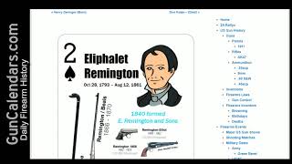 Eliphalet Remington Born Firearm History Oct 28 [upl. by Parthen]