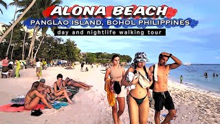 🐵 HD BOHOL 🇵🇭 ALONA BEACH  A Day and Night Walking Tour of Panglao Bohols Paradise [upl. by Aridni265]