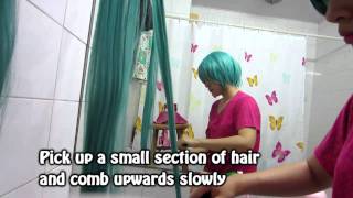 Tutorial How to Put on and Set TWIN TAIL wig extensions [upl. by O'Malley]