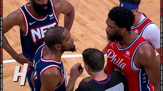 Kevin Durant amp Joel Embiid Going at it  HEATED MOMENT 👀 [upl. by Roosevelt]