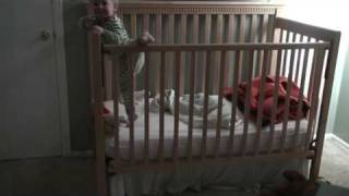 Baby Escapes Crib [upl. by Yenahteb]