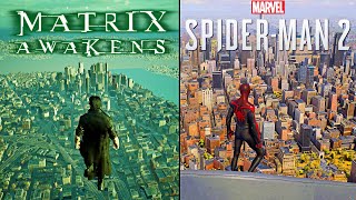 the matrix awakens Vs Marvel Spider Man 2  Comparison [upl. by Reyotal957]