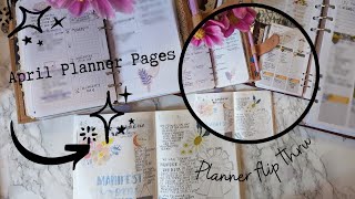 April Planner Pages  Flip Thru [upl. by Wootan]