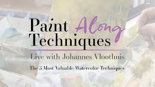 Paint Along Techniques The 5 Most Valuable Watercolor Techniques [upl. by Alguire]