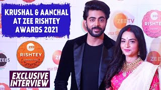 Zee Rishtey Awards 2021 Aanchal Goswami And Kushal Ahujas Interview Gets Candid On Their Looks [upl. by Fleur]