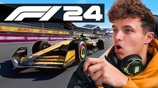 Lando Norris Plays F1 24 For The First Time [upl. by Vena]