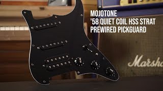 MOJOTONE 58 QUIET COIL HSS STRAT PREWIRED PICKGUARD [upl. by Whitaker983]