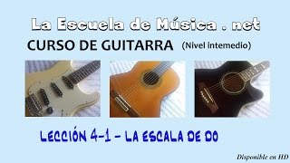 Escala de Do en la guitarra  Lección 41 [upl. by Rednirah463]