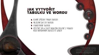 Jak vytvořit tabulku ve Wordu [upl. by Four]