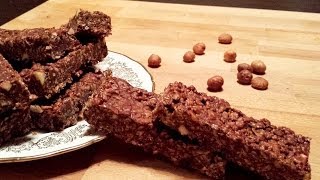 Barrette ai cereali con nocciola e cioccolato  Le video ricette di Lara [upl. by Olia]