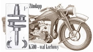 OldtimerbazaR technika  wał korbowy Zundapp K500  opowiada Piotr Kawałek [upl. by Elbart]