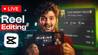 LIVE Step by Step REEL VIDEO EDITING Tutorial in CapCut Mobile [upl. by Nirrak720]